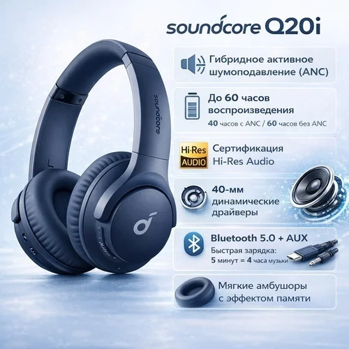 Наушники soundcore Q20i Blue