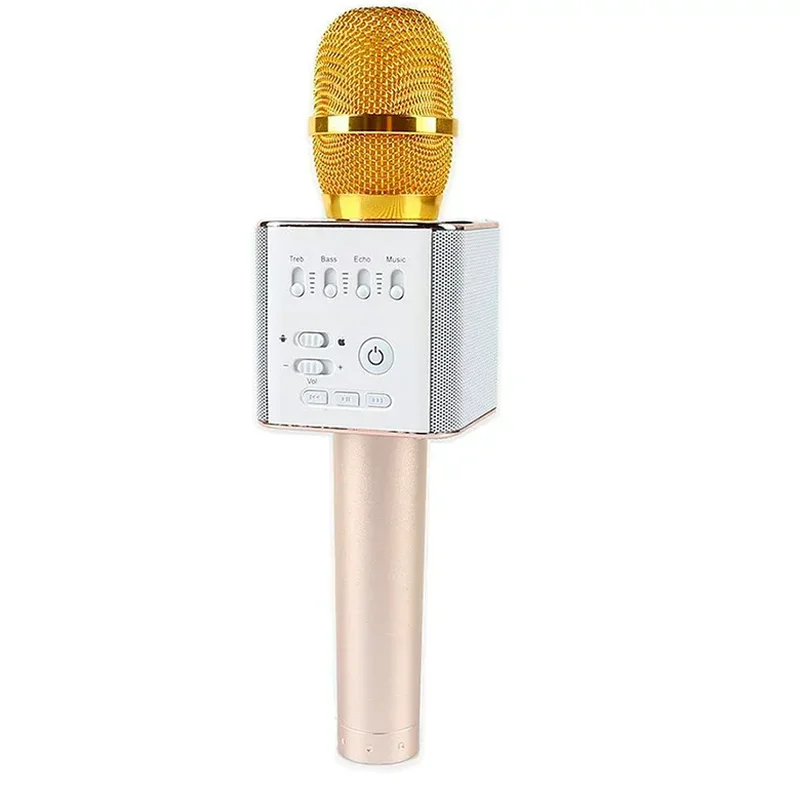 Микрофон беспроводной Sound Wave Bluetooth Q9, Gold