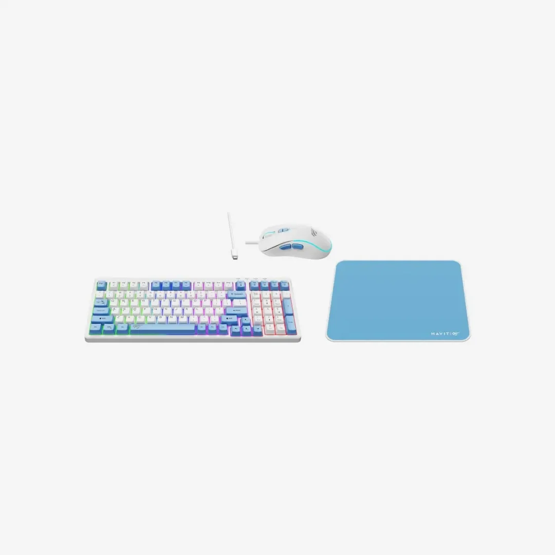 Клавиатура Havit KB897CM / white+blue / 203015004597129; Gaming series-Gaming keyboard 2