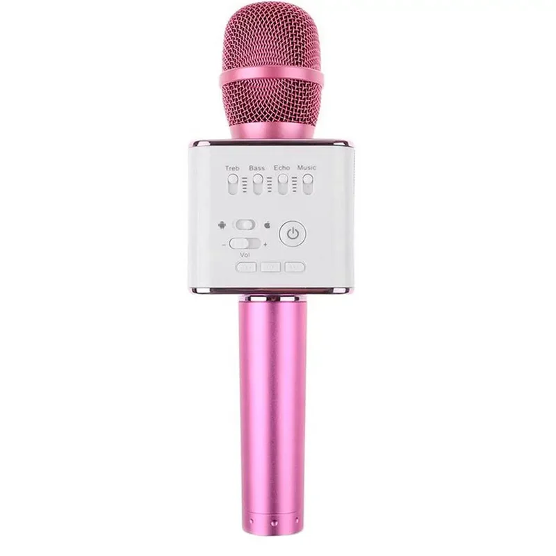Микрофон беспроводной Sound Wave Bluetooth Q9, Pink