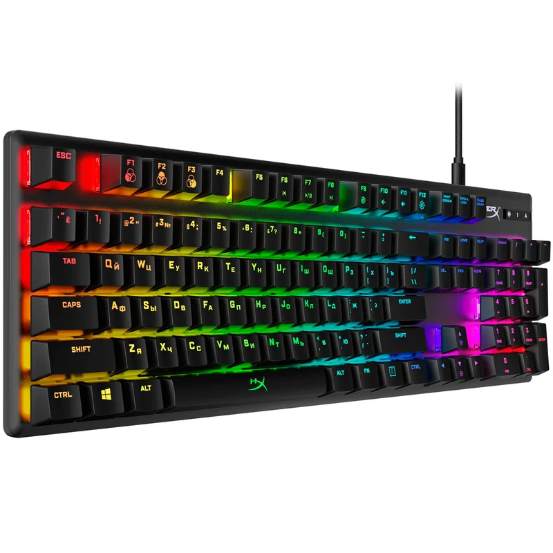 Клавиатура игровая проводная HyperX Alloy Origins RGB, Red Switch 2