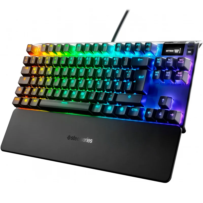 Клавиатура игровая проводная USB SteelSeries Apex 7 TKL RGB, QX2 Red 3