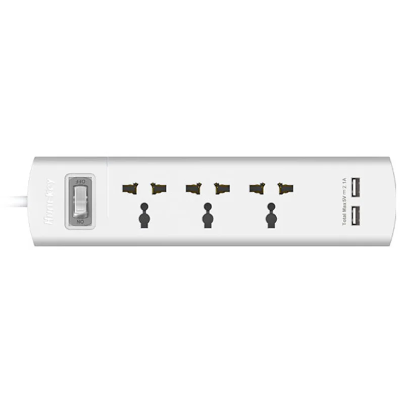 Сетевой фильтр Huntkey, 3 роз, 2*USB, 1,5м, White (SZM307) 2