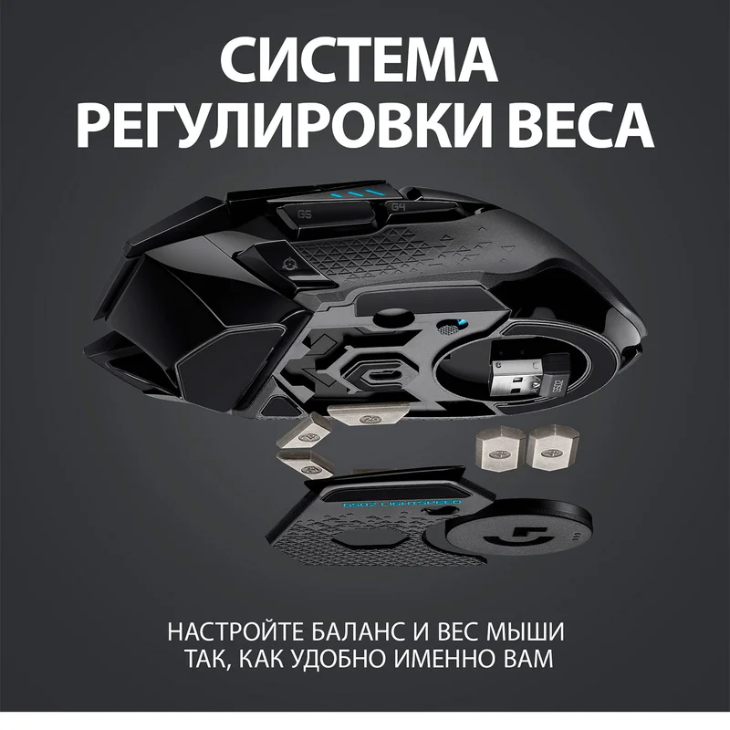 Мышка игровая беспроводная USB Logitech G502 HERO 7