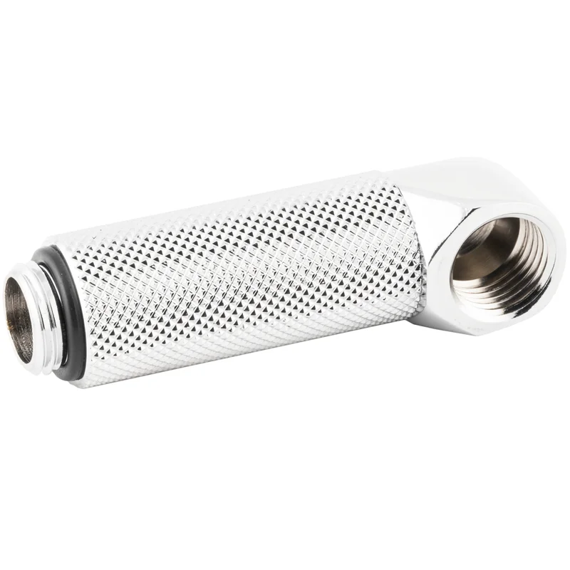 Фитинг угловой Bykski B-RD90-EXJ40 (90гр. 40ММ, Папа-мама, Silver) 2