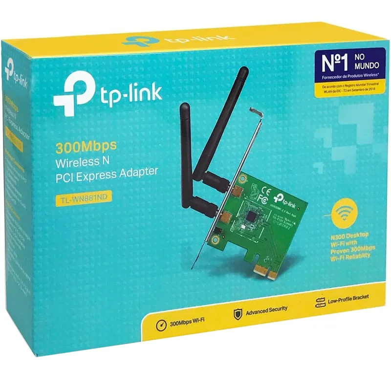 Беспроводной Wi-Fi адаптер TP-Link TL-WN881ND, PCI Express, 300 Mbps (TL-WN881ND) 3