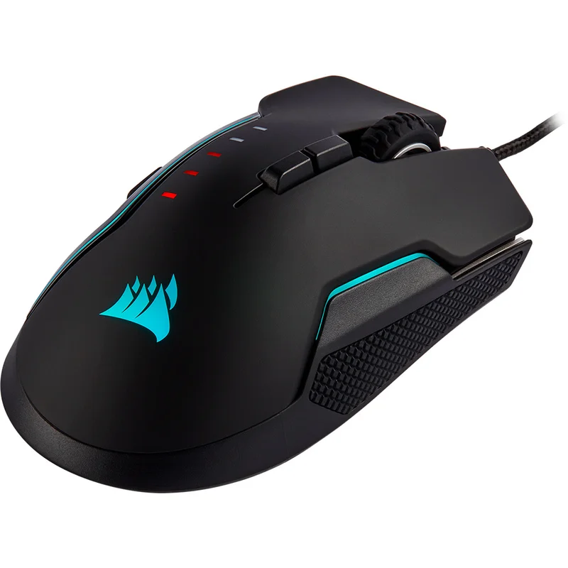 Мышка игровая проводная USB Corsair GLAIVE RGB PRO, Aluminum 6