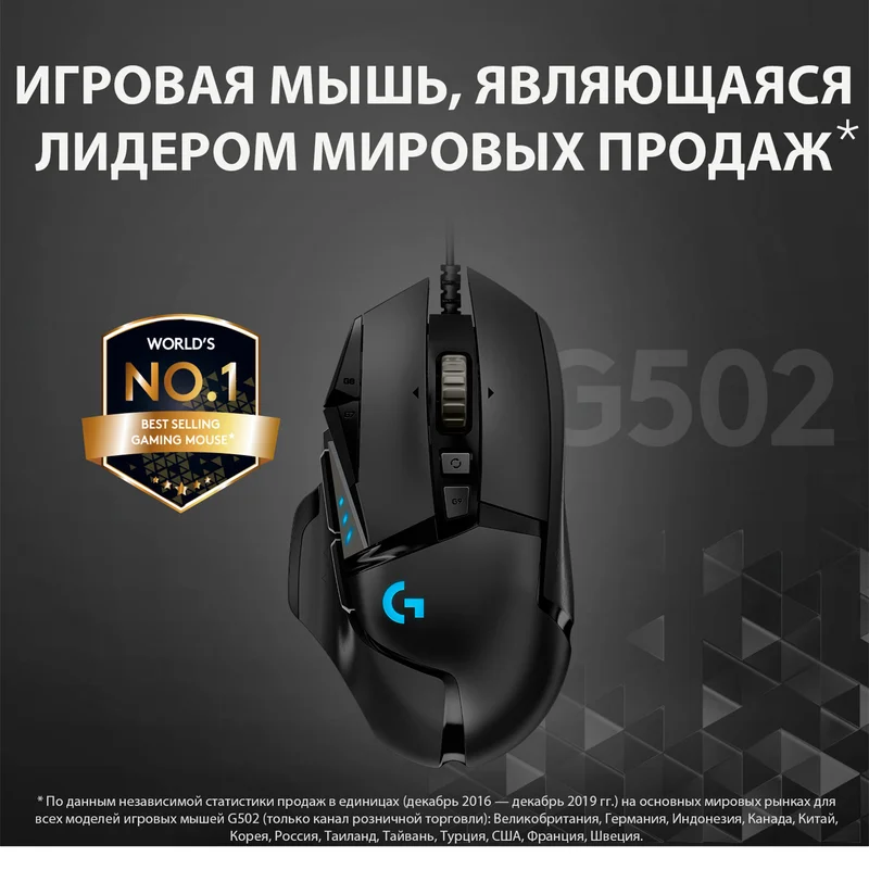Мышка игровая проводная USB Logitech G502 HERO 3
