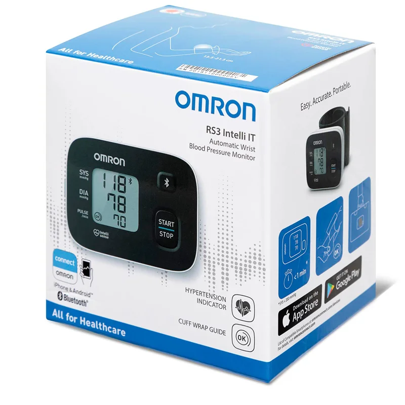 Тонометр запястный Omron RS3 Intelli IT HEM-6161T-E 2