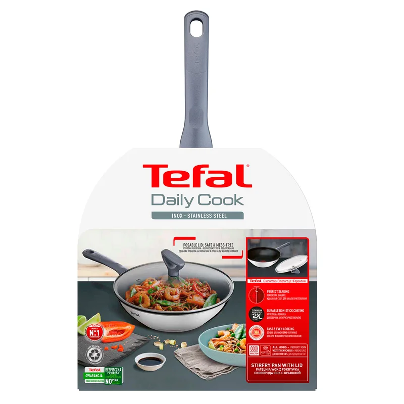 Сковорода Вок 28см Daily Cook Tefal G7309955 6