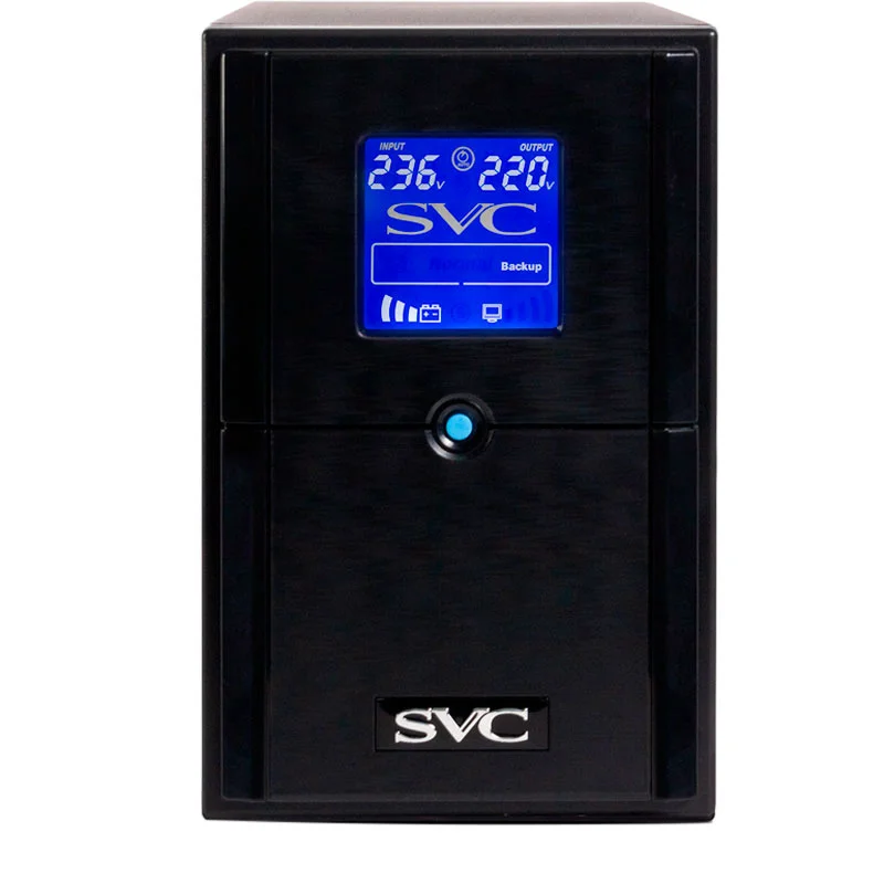 ИБП SVC, 1200VA/720W, AVR:165-275В, 3 Schuko, Black (V-1200-L-LCD) 2