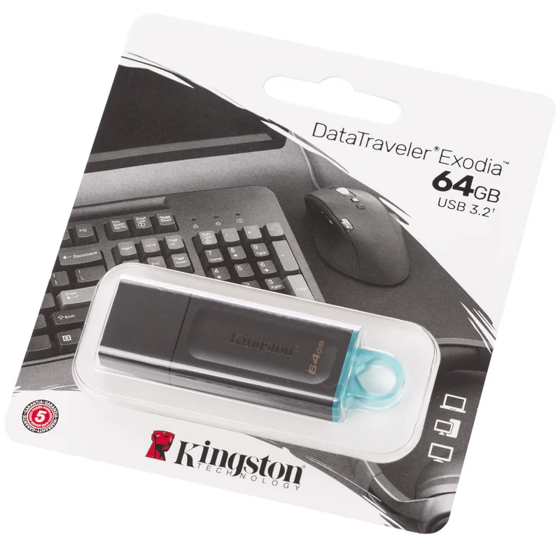 USB Флешка 64GB Kingston USB 3.2 Gen 1 Black (DTX/64GB) 3