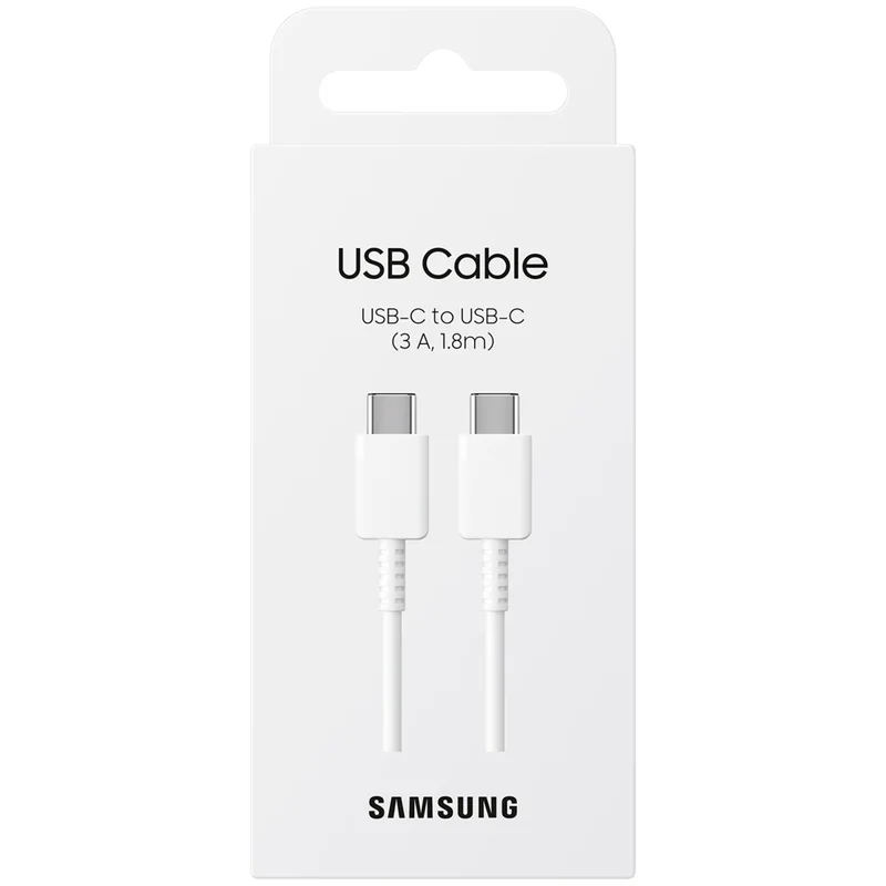 Кабель Type-C - Type-C, Samsung, 3A, 1,8м, Белый (EP-DX310JWRGRU) 4