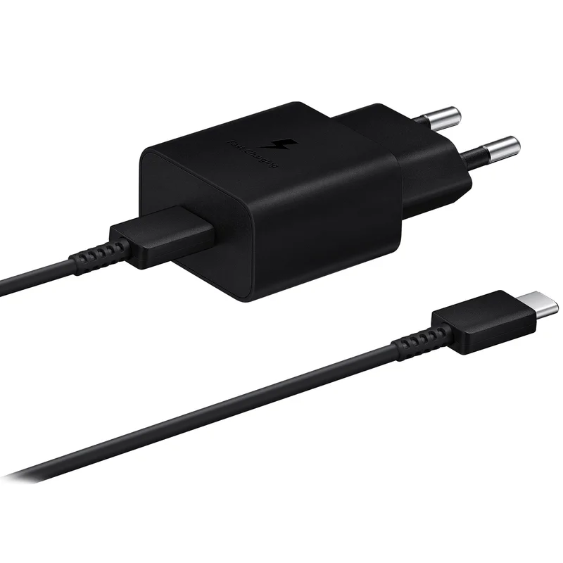 Адаптер питания Samsung, 1*Type-C 15Вт+Cable, Black (EP-T1510XBEGRU) 2