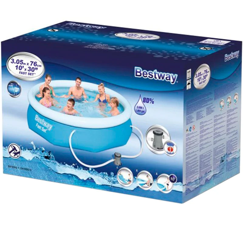 Надувной бассейн BESTWAY, 305 x 76 см, 3800 л, с фильтр-насосом(57270 BESTWAY) 5