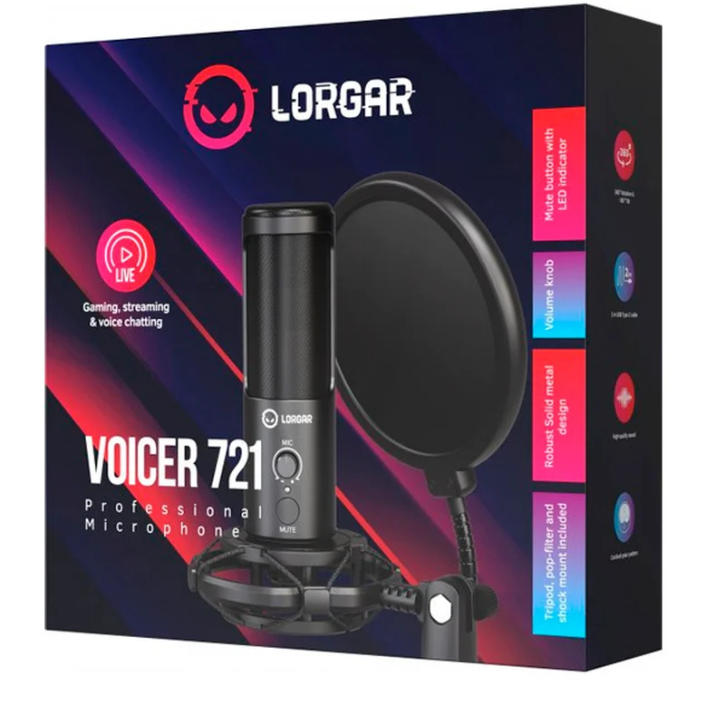 Микрофон игровой Lorgar 721 USB-C (LRG-CMT721) 6