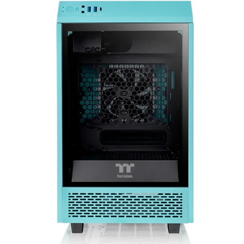 ПК корпус Thermaltake The Tower 100 MiniTower, window, Turquoise mITX (CA-1R3-00SBWN-00) 2