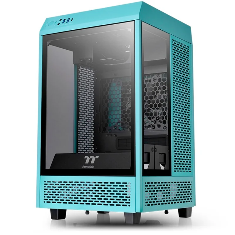 ПК корпус Thermaltake The Tower 100 MiniTower, window, Turquoise mITX (CA-1R3-00SBWN-00) 5