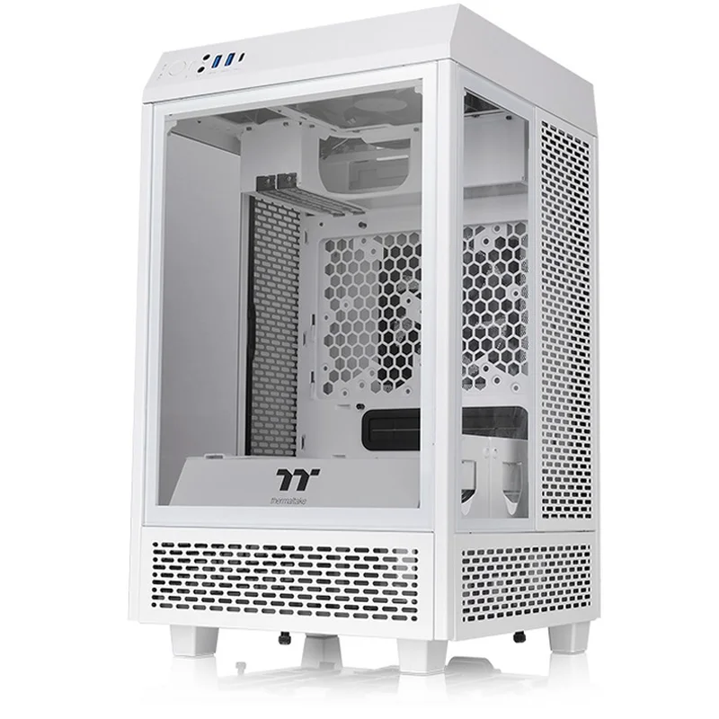ПК корпус Thermaltake The Tower 100 MiniTower, window, White mITX (CA-1R3-00S6WN-00) 5