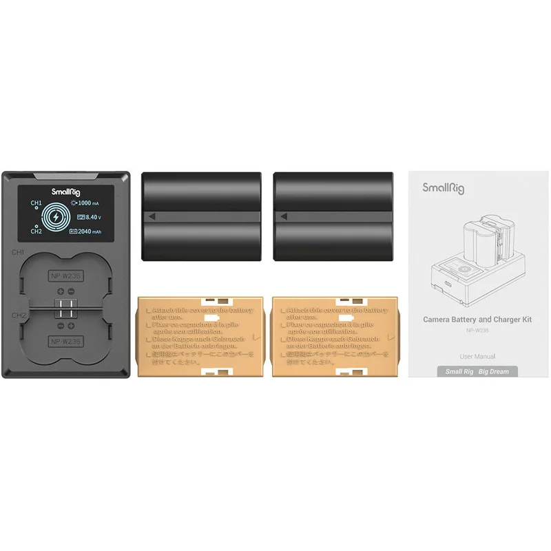 Зарядное устройство и два аккумулятора SmallRig 3822 FUJIFILM NP-W235 8