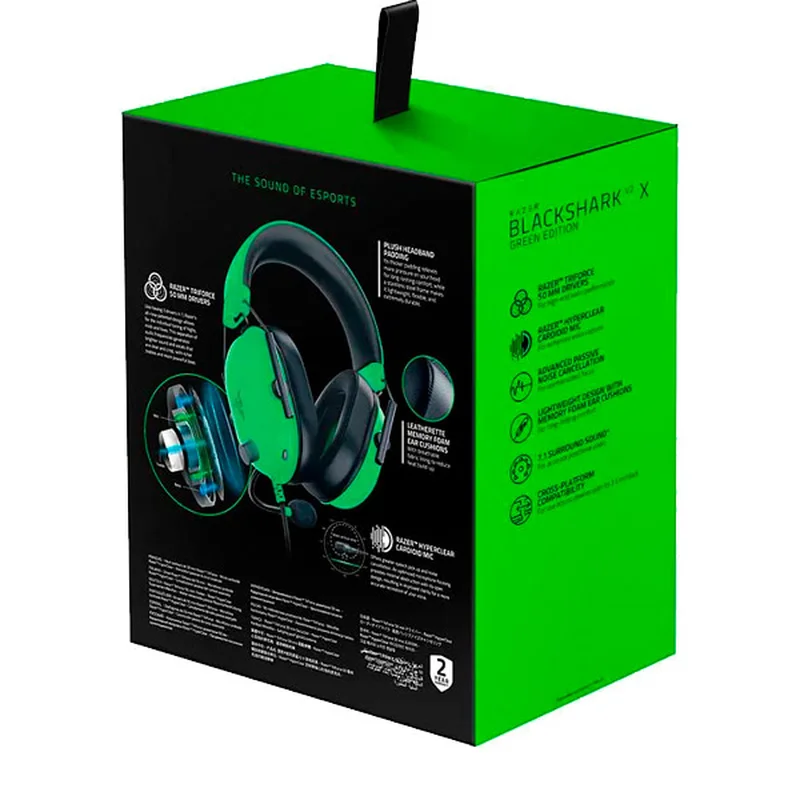 Игровая гарнитура Razer Blackshark V2 X, Green (RZ04-03240600-R3M1) 3