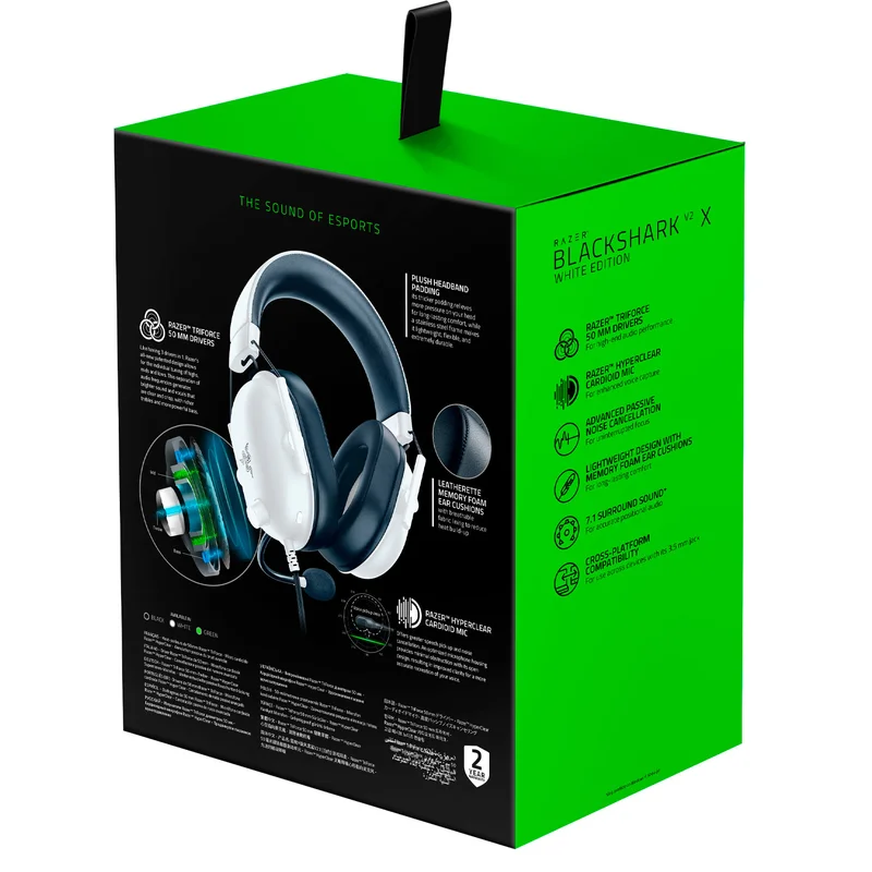 Игровая гарнитура Razer Blackshark V2 X, White (RZ04-03240700-R3M1) 6