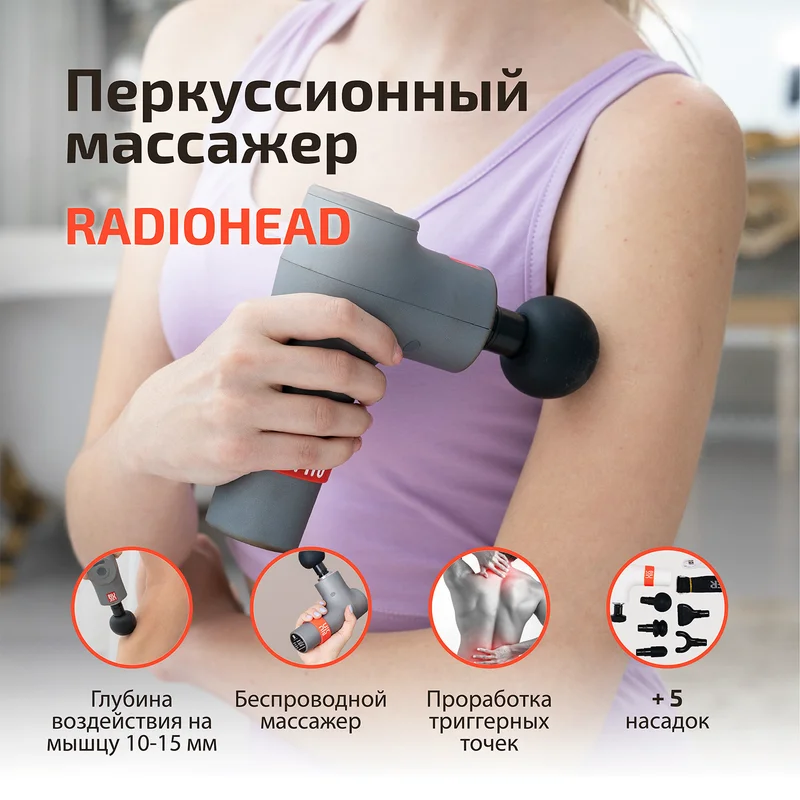 Массажный пистолет Radiohead синий Hi5 T26453 4