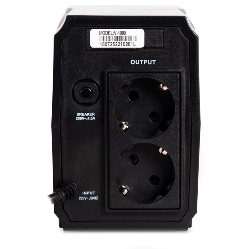ИБП SVC, 600VA/300W, AVR:165-275В, 2 Schuko, Black (V-600-B) 3