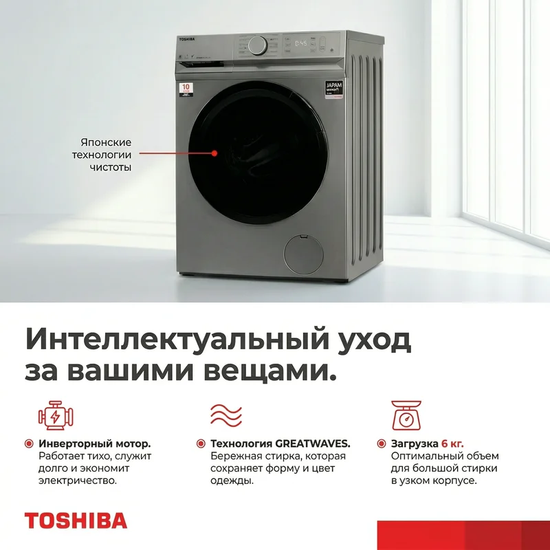 Стиральная машина Toshiba TW-BL70A2UZ(SS) 7
