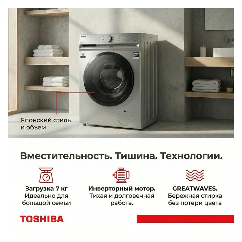 Стиральная машина Toshiba TW-BL80A2UZ(SS) 8