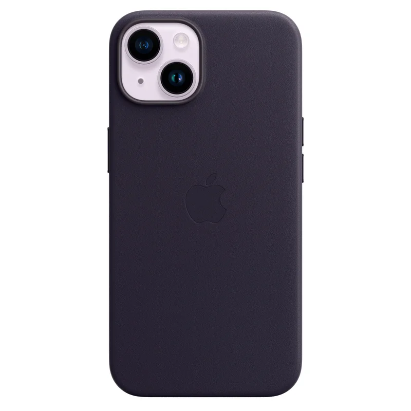 Чехол для iPhone 14, Leather Case with MagSafe, Ink (MPP63ZM/A) 2