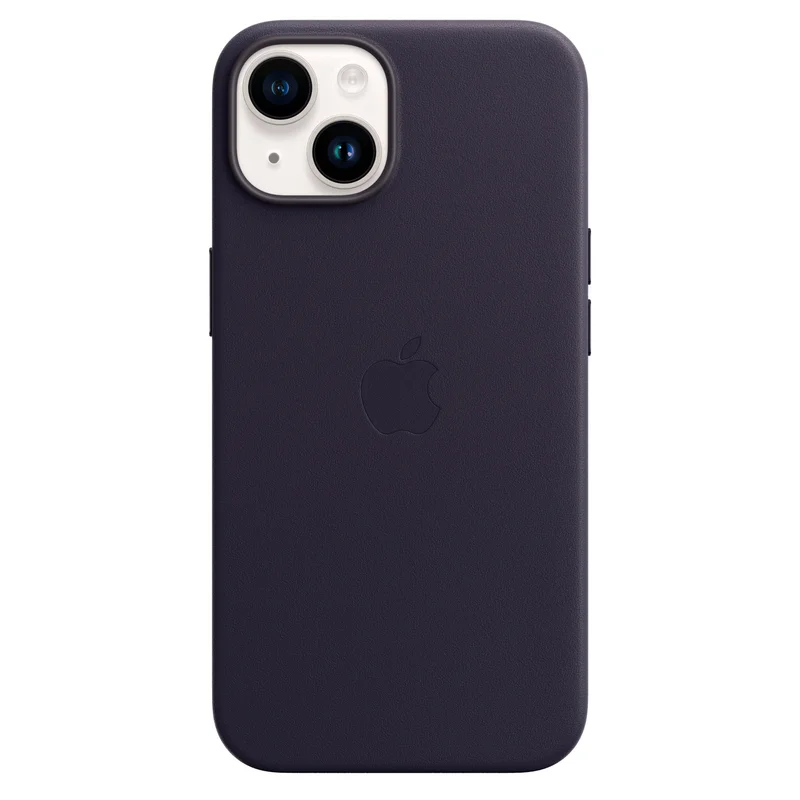 Чехол для iPhone 14, Leather Case with MagSafe, Ink (MPP63ZM/A) 4
