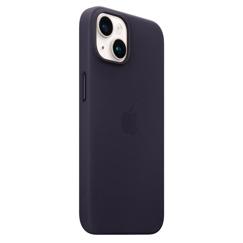 Чехол для iPhone 14, Leather Case with MagSafe, Ink (MPP63ZM/A) 6