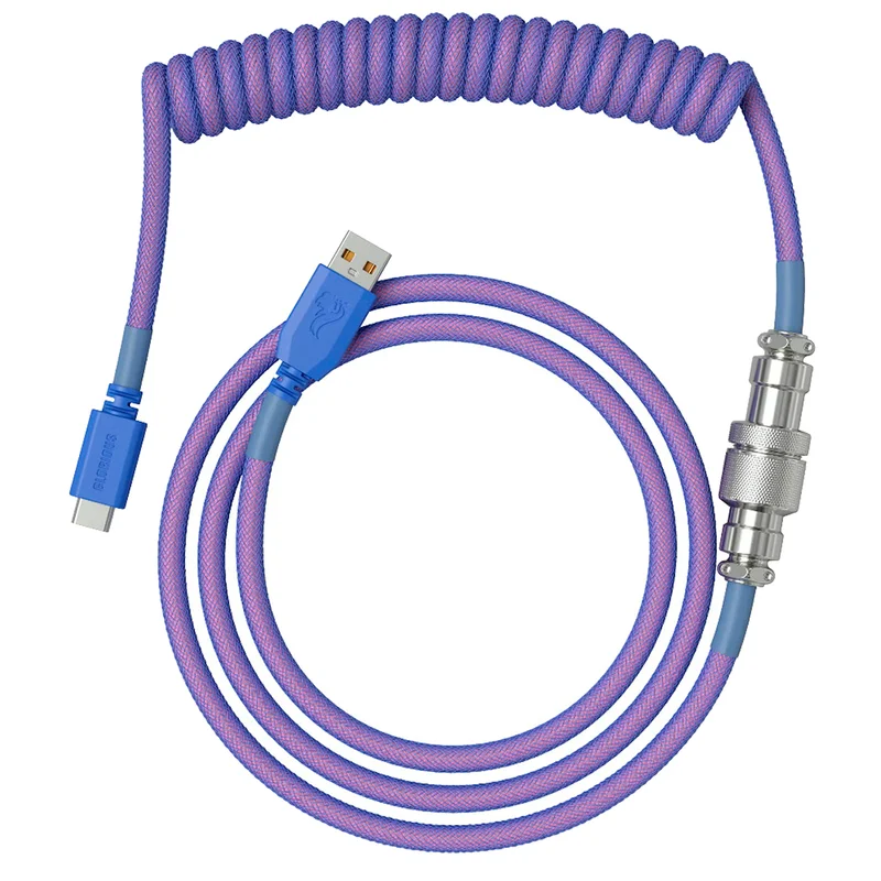 Кабель для клавиатуры USB 2.0 - Type-C Glorious Coiled Cable, Nebula (GLO-CBL-COIL-NEBULA) 3