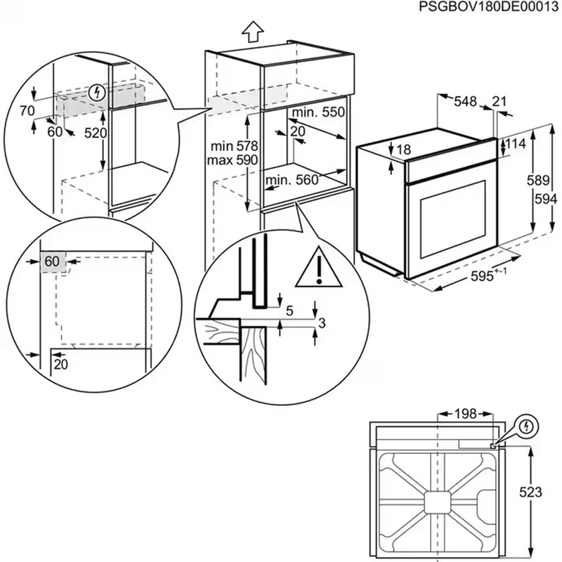 Встраиваемая духовка Electrolux EOE7P31X 3