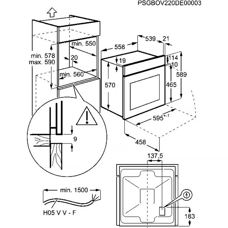 Встраиваемая духовка Electrolux EOD3H70X 6