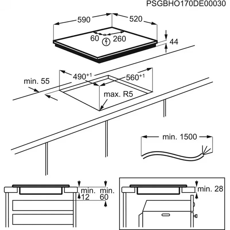 Встраиваемая индукционная варочная панель Electrolux EIS62441 2
