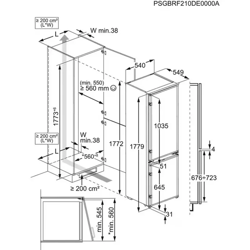 Встраиваемый холодильник Electrolux LND5FE18S 8