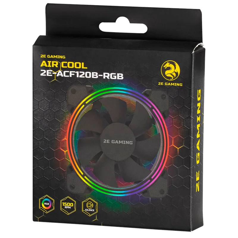 Кулер для кейса 2E GAMING AIR COOL ACF120B-RGB, 120мм 4