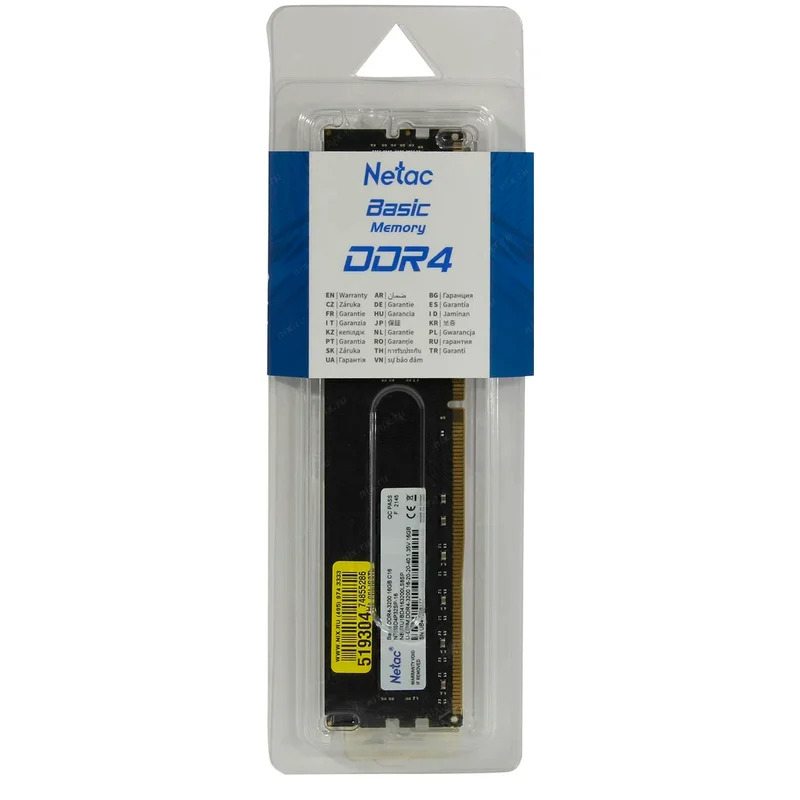 Оперативная память DDR4 DIMM 16GB/3200Mhz PC4-25600 Netac Basic (NTBSD4P32SP-16) 2