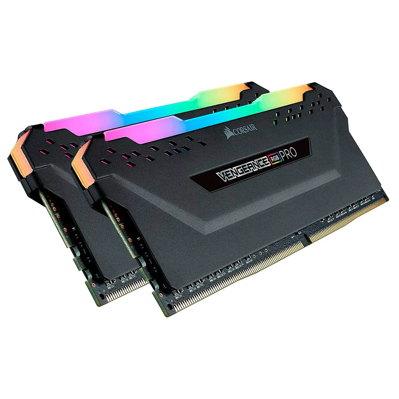 CORSAIR DDR4, 3200MHz 16GB 2x8GB DIMM, 16-18-18-36, XMP 2.0, VENGEANCE RGB PRO Heatspreader, RGB LED, 1.35V 2