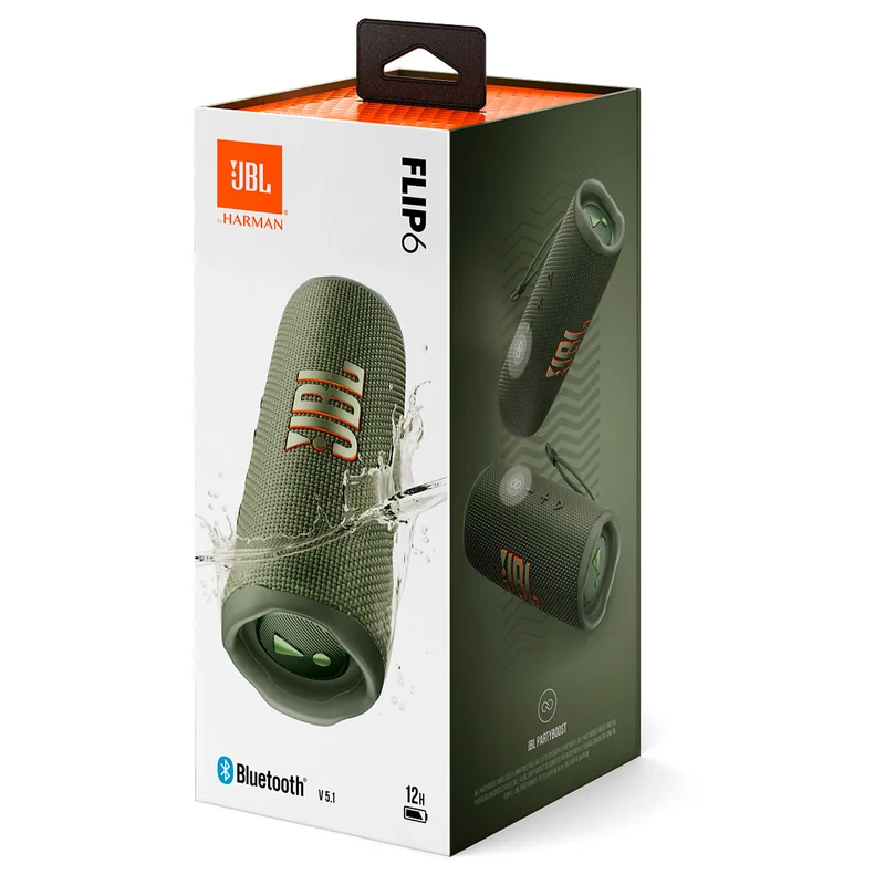 Колонка Bluetooth JBL Flip 6, Green (JBLFLIP6GREN) 7