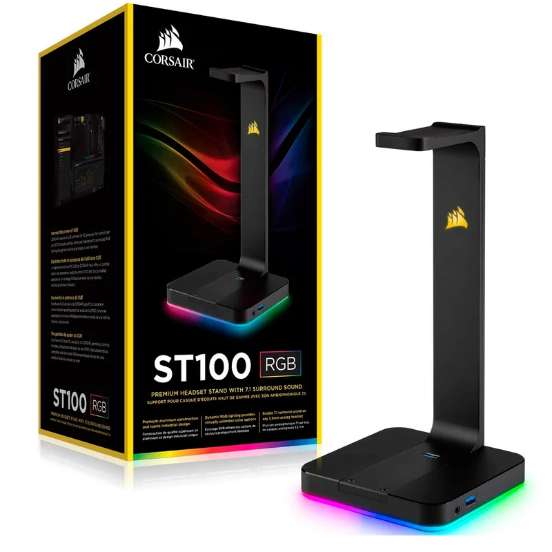 Подставка для гарнитуры Corsair ST100 7.1, Black (CA-9011167-EU) 8
