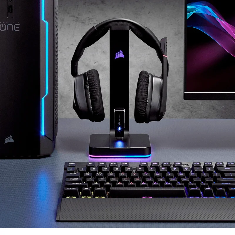 Подставка для гарнитуры Corsair ST100 7.1, Black (CA-9011167-EU) 9