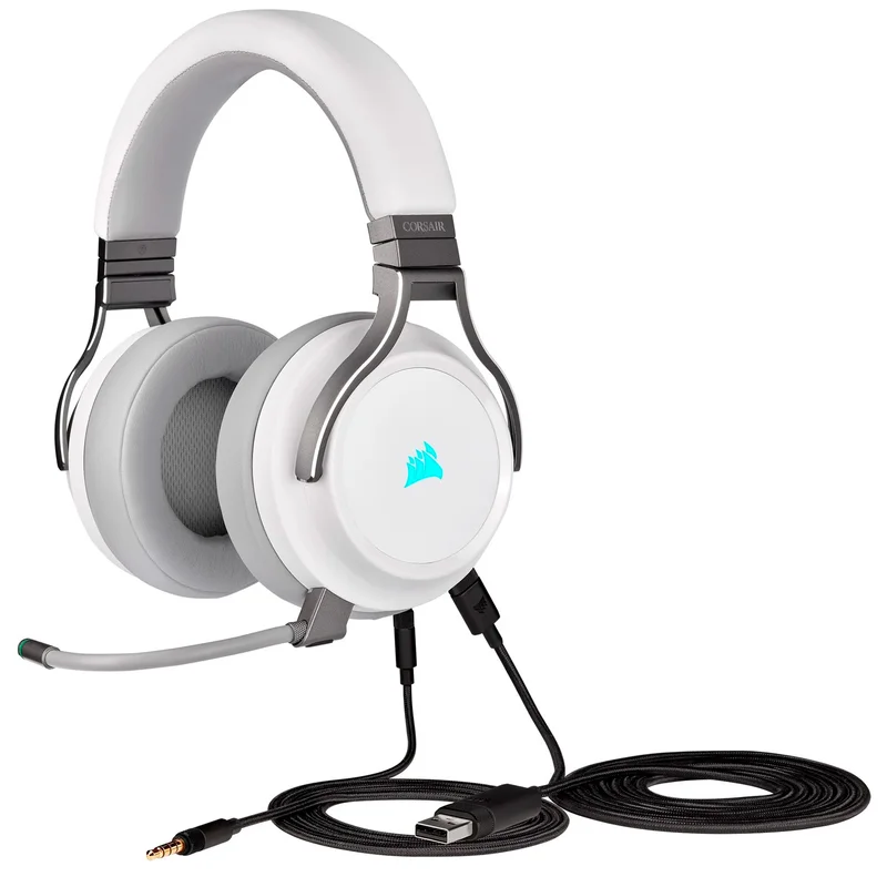 Игровая гарнитура беспроводная Corsair Virtuoso RGB, White (CA-9011186-EU) 7