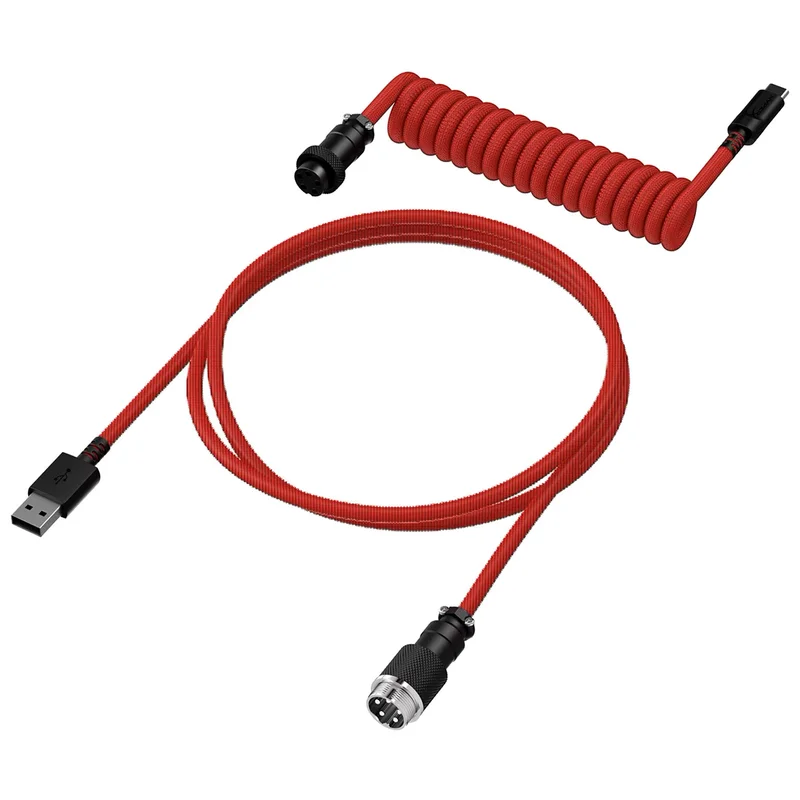 Кабель для клавиатуры HyperX USB-C Coiled Cable, Red/Black (6J677AA) 2