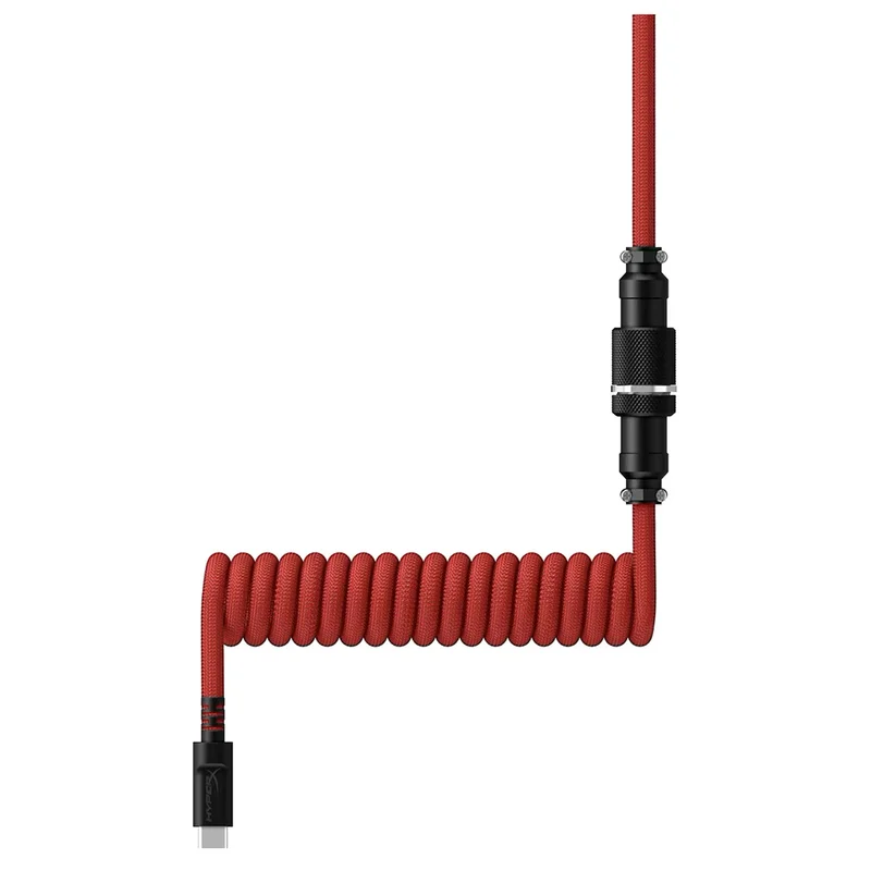 Кабель для клавиатуры HyperX USB-C Coiled Cable, Red/Black (6J677AA) 3
