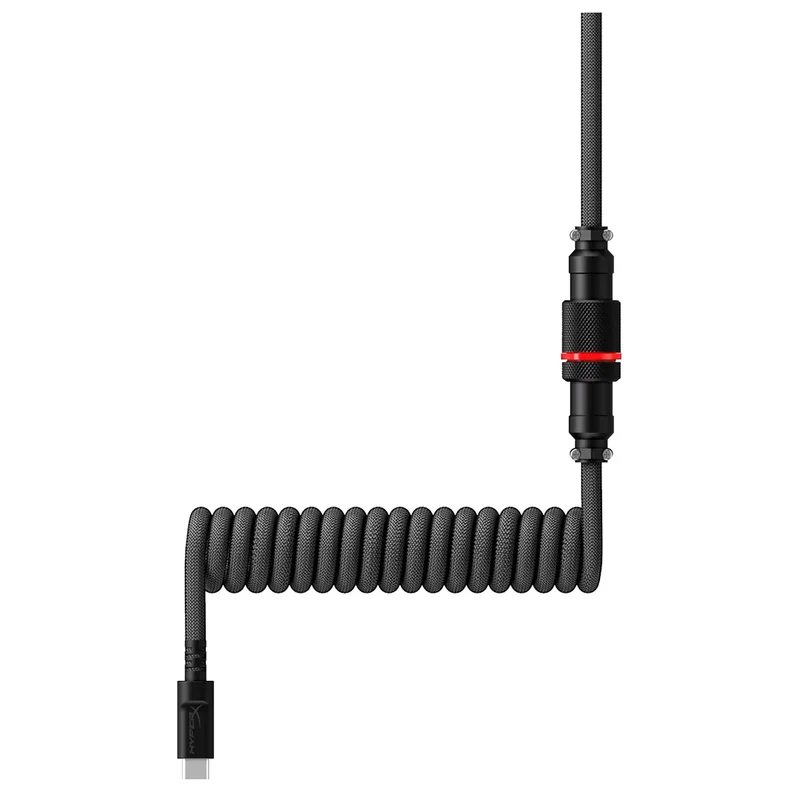 Кабель для клавиатуры HyperX USB-C Coiled Cable, Grey/Black (6J679AA) 3
