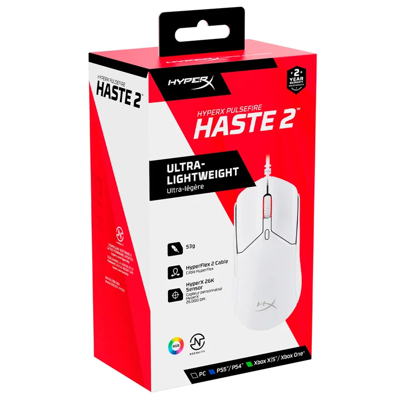 Игровая мышь HyperX Pulsefire Haste 2, White (6N0A8AA) 9
