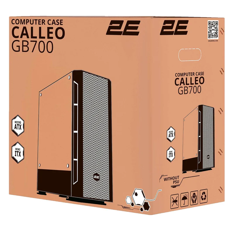 ПК корпус 2E Gaming CALLEO MiniTower, window, Black mATX (2E-GB700) 3
